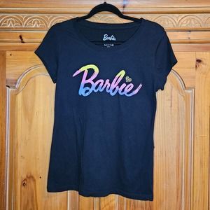 Juniors Black Barbie Gradient Graphic T-Shirt‎ Size Large (11-13)